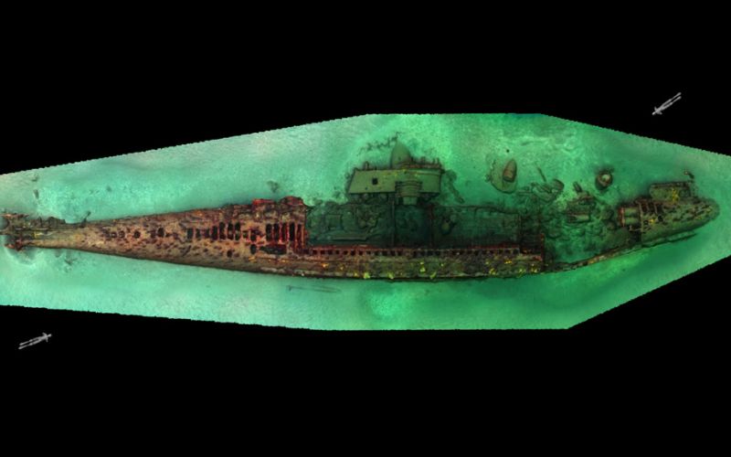 Arqueólogos del INAH registran submarino de la Primera Guerra Mundial, hundido en aguas mexicanas