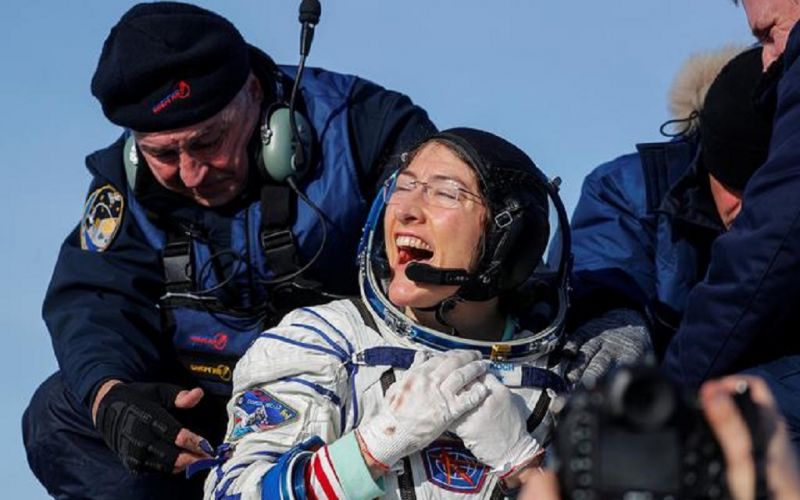 La astronauta Cristina Koch regresó a la Tierra después de pasar 328 días en la Estación Espacial Internacional