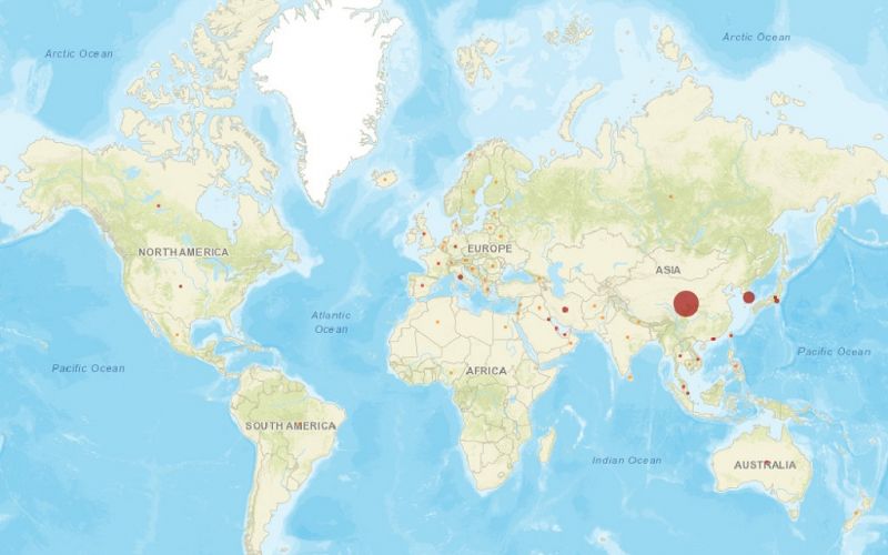 El coronavirus en tiempo real (mapa interactivo)