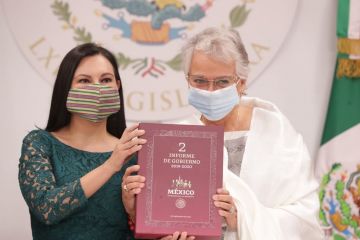 Entrega Olga Sánchez Cordero el segundo informe de López Obrador al Congreso de la Unión