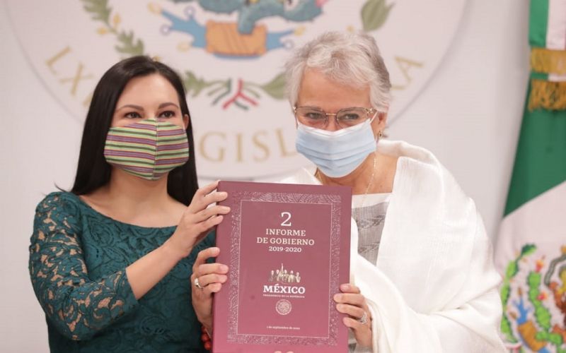 Entrega Olga Sánchez Cordero el segundo informe de López Obrador al Congreso de la Unión
