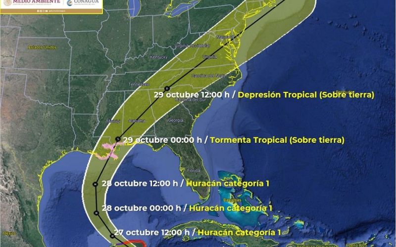 Se activa alerta roja para seis municipios de Quintana Roo por huracán “Zeta”: CNPC