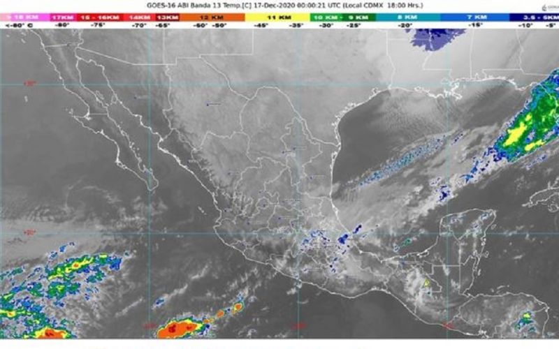 Frente Frío Número 21 ocasionará lluvias intensas en Chiapas, Oaxaca, Tabasco y Veracruz