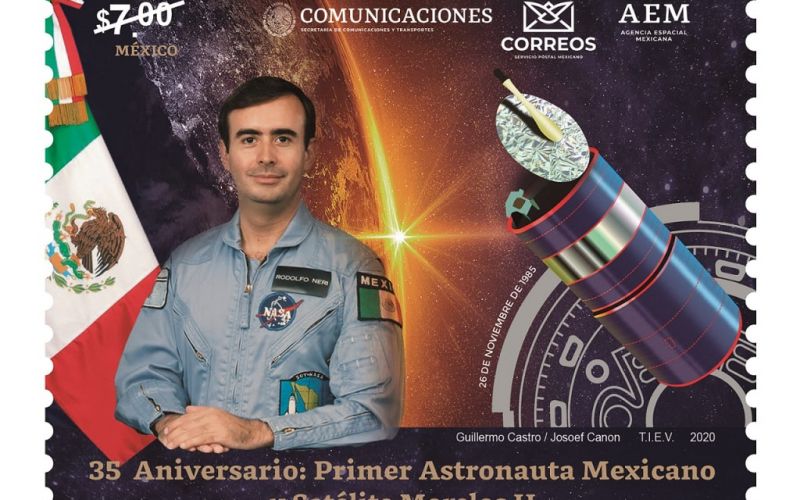 Sepomex emite timbre postal por el “35 aniversario del primer astronauta mexicano y el satélite Morelos 2”