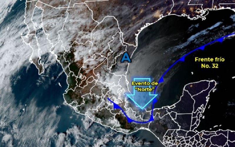 Se prevén lluvias intensas en Puebla y Veracruz por Frente Frío 32