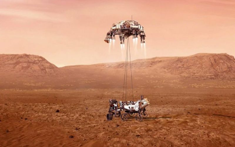 Así fue el espectacular aterrizaje del rover Perseverance en Marte