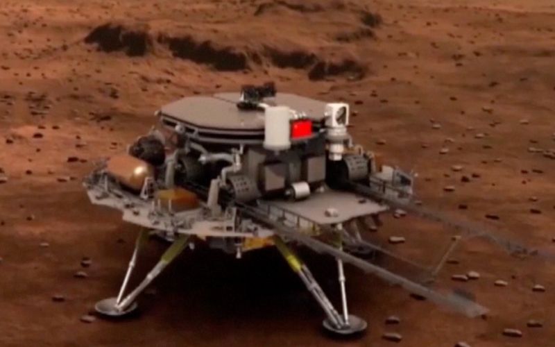 China logra aterrizar con éxito un rover en Marte
