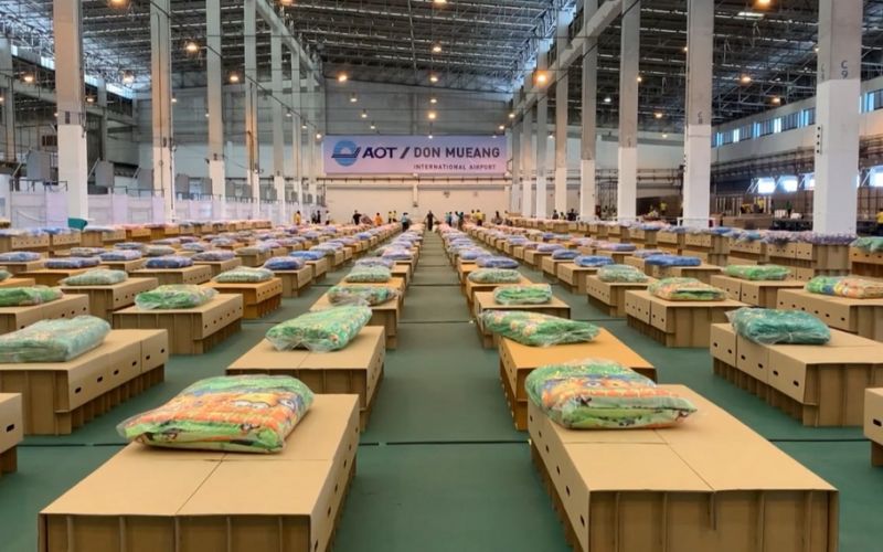 Tailandia prepara un hospital con 2 mil camas de cartón