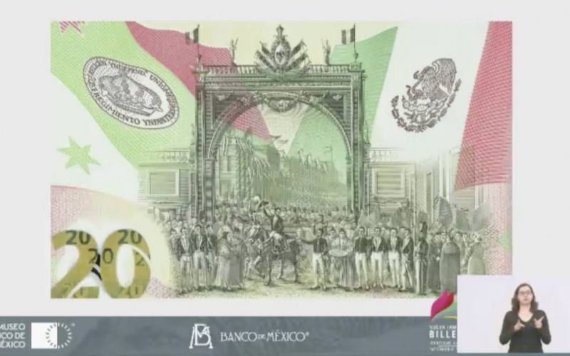 Presenta Banxico nuevo billete de 20 pesos