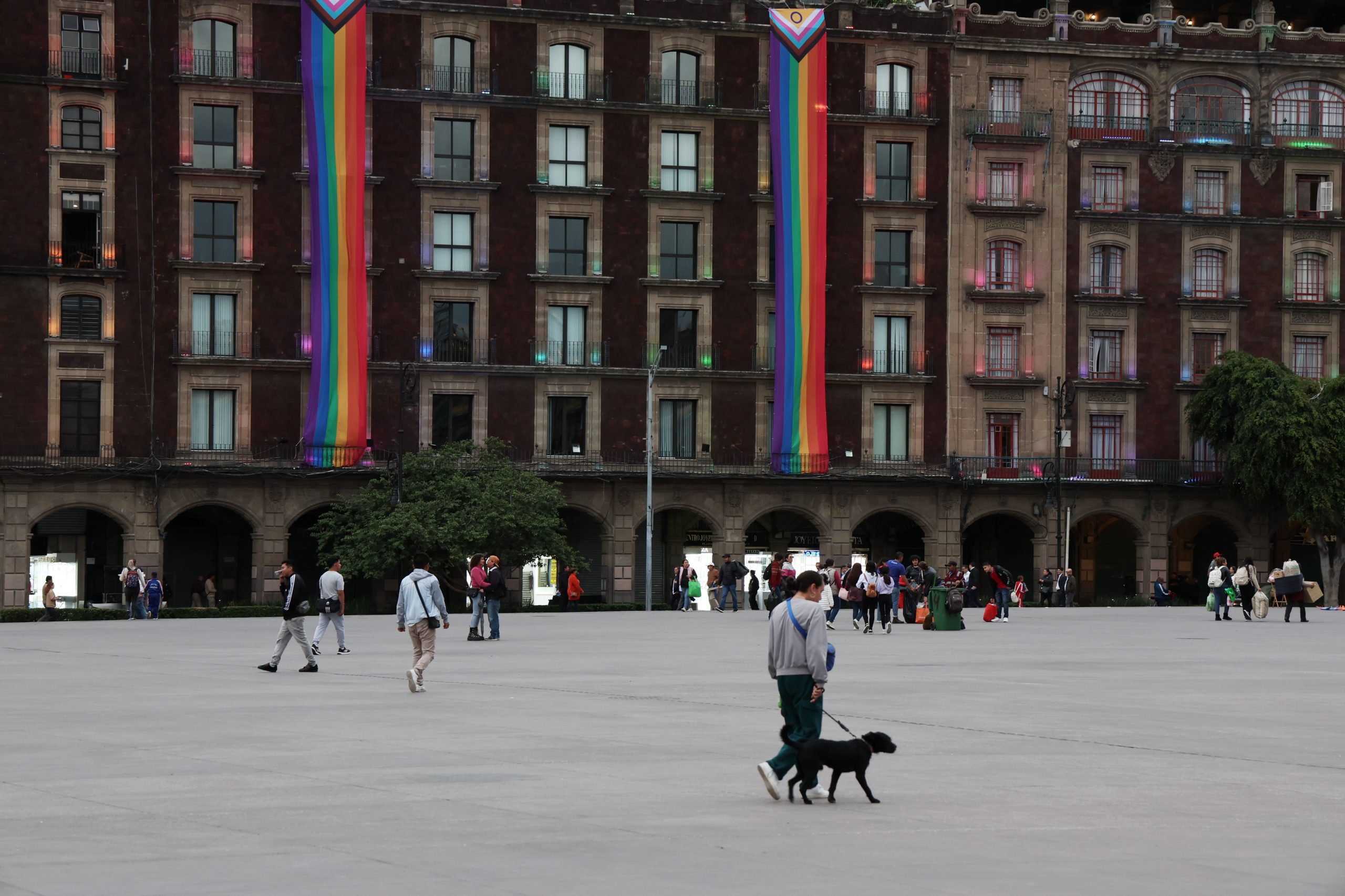 Tarde en el zócalo de la Ciudad de México. Fotografía: Benjamín Flores.
