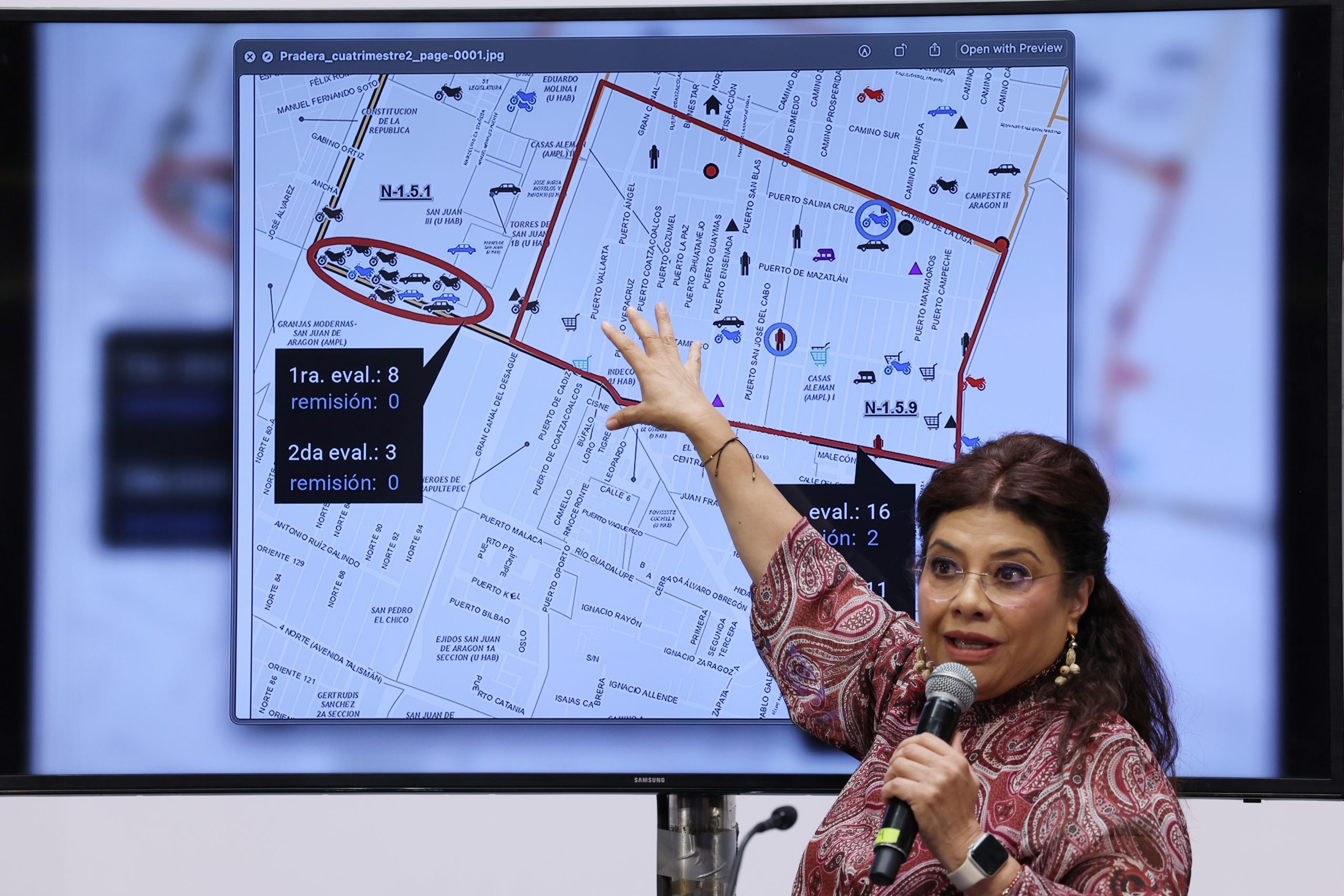 Informe de seguridad. Clara Brugada, Jefa de Gobierno de la Ciudad de México. Fotografía: La Isabel.