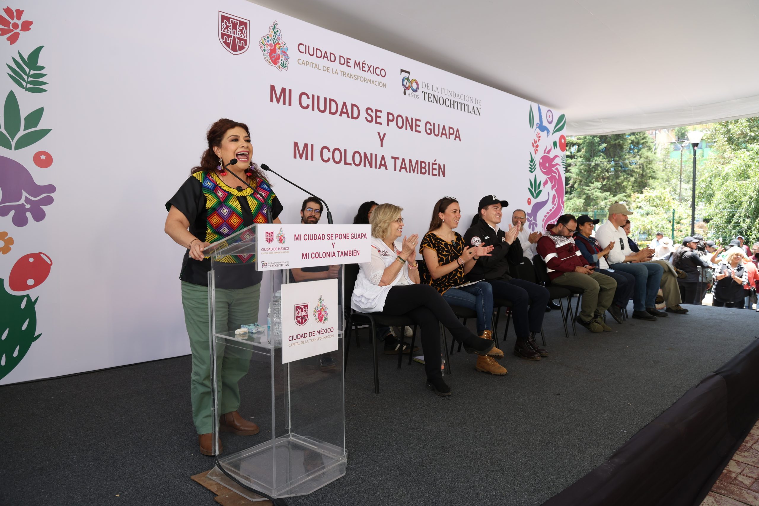 Recorrido de Clara Brugada, Jefa de Gobierno de la Ciudad de México por el río y barrancas de la colonia La Araña en la Alcaldía Álvaro Obregón. Fotografía: La Isabel.