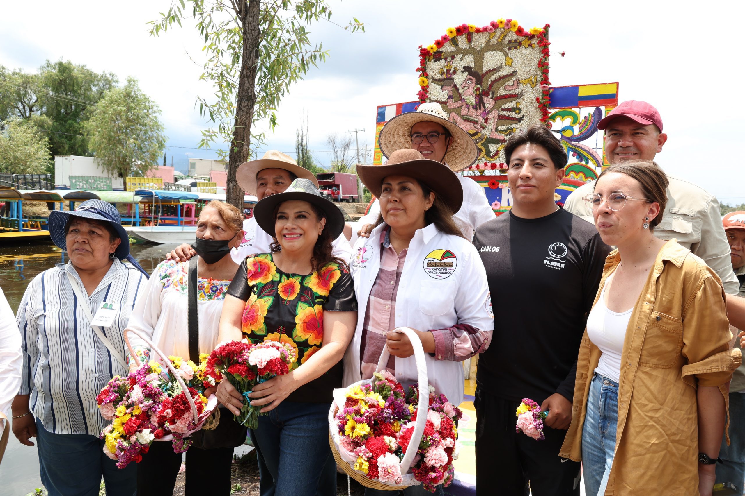 Recorrido de la Jefa de Gobierno, Clara Brugada, por diferentes puntos de San Gregorio Atlapulco, alcaldía Xochimilco. Fotografía: La Isabel.