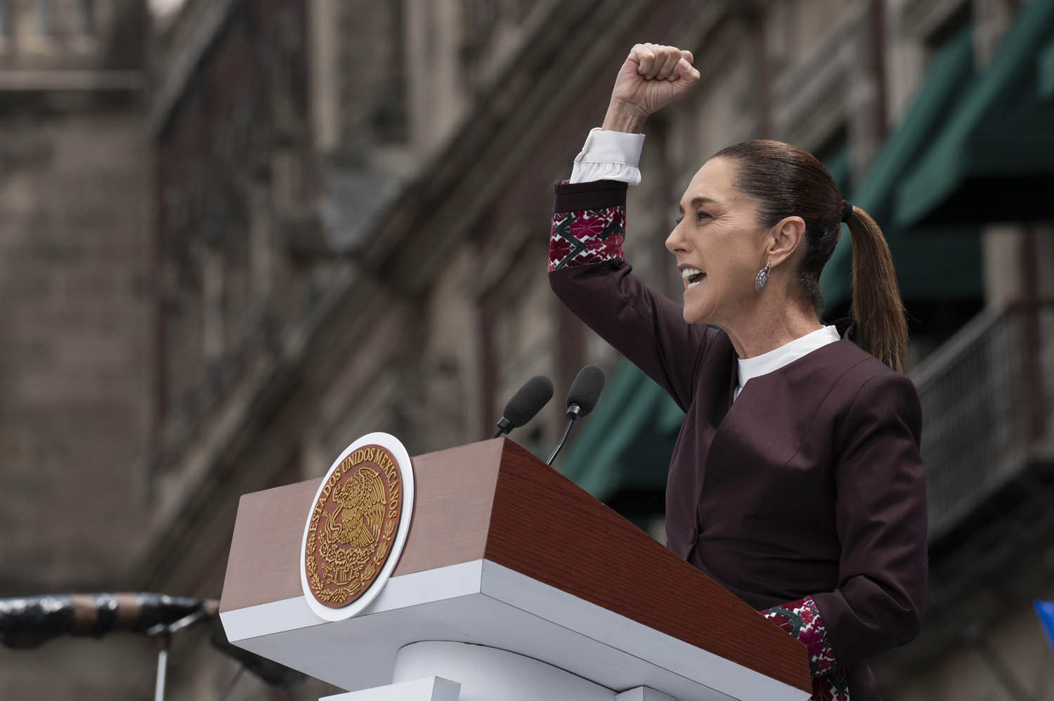 Cuauhtémoc, Ciudad de México. 16 de septiembre 2025. La presidenta constitucional de los Estados Unidos Mexicanos, la Doctora Claudia Sheinbaum Pardo  preside el Desfile Cívico Militar. Foto: /Presidencia