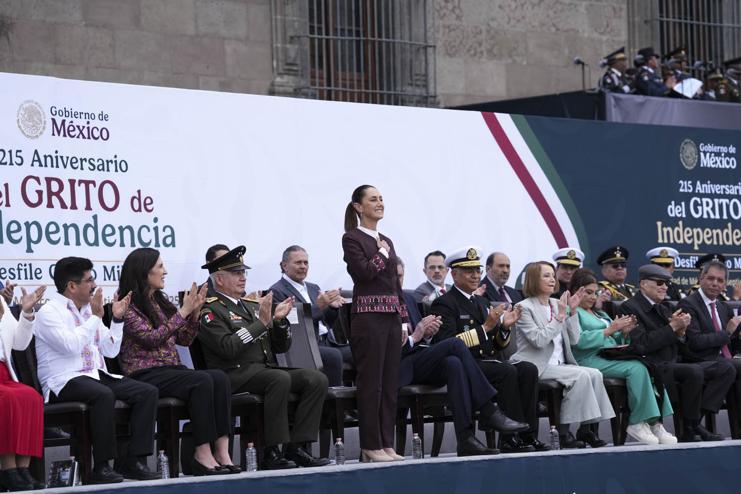 Cuauhtémoc, Ciudad de México. 16 de septiembre 2025. La presidenta constitucional de los Estados Unidos Mexicanos, la Doctora Claudia Sheinbaum Pardo  preside el Desfile Cívico Militar. Foto: /Presidencia