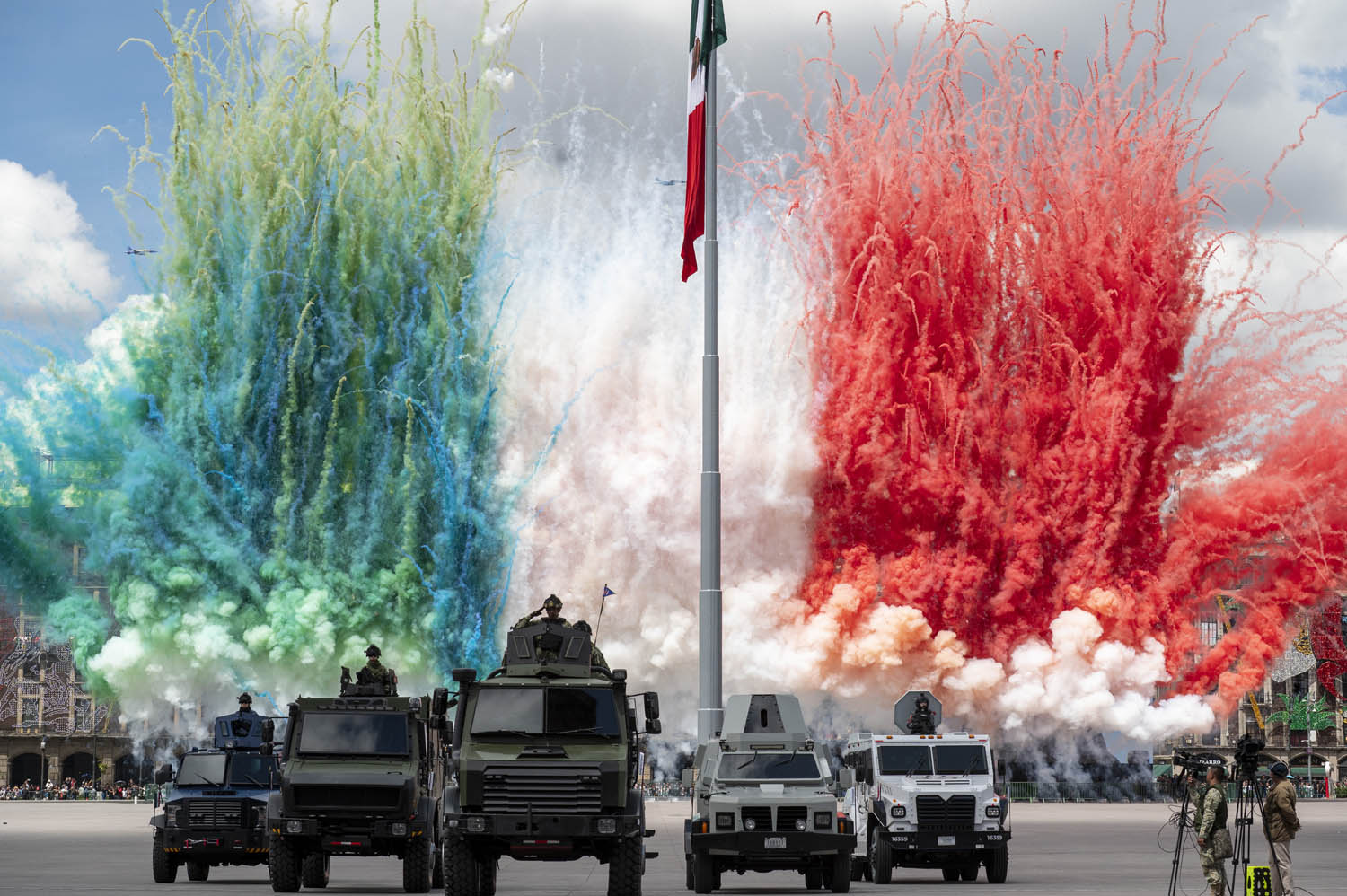Cuauhtémoc, Ciudad de México. 16 de septiembre 2025. La presidenta constitucional de los Estados Unidos Mexicanos, la Doctora Claudia Sheinbaum Pardo  preside el Desfile Cívico Militar. Foto: /Presidencia
