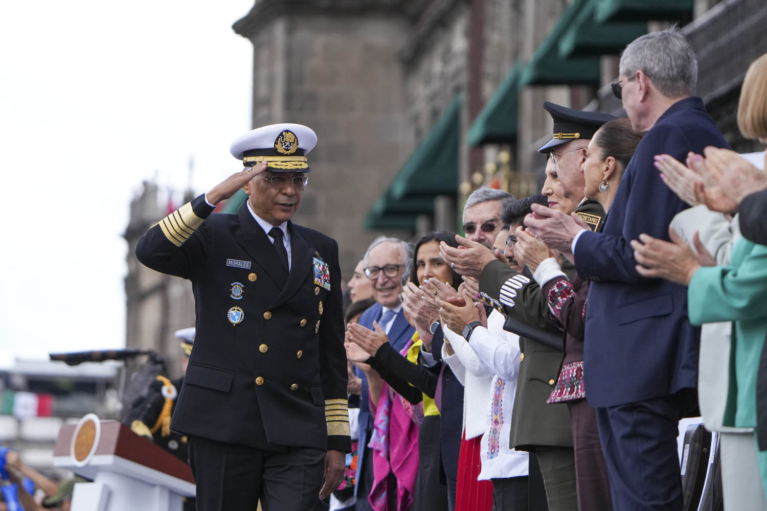Cuauhtémoc, Ciudad de México. 16 de septiembre 2025. La presidenta constitucional de los Estados Unidos Mexicanos, la Doctora Claudia Sheinbaum Pardo  preside el Desfile Cívico Militar. Foto: /Presidencia