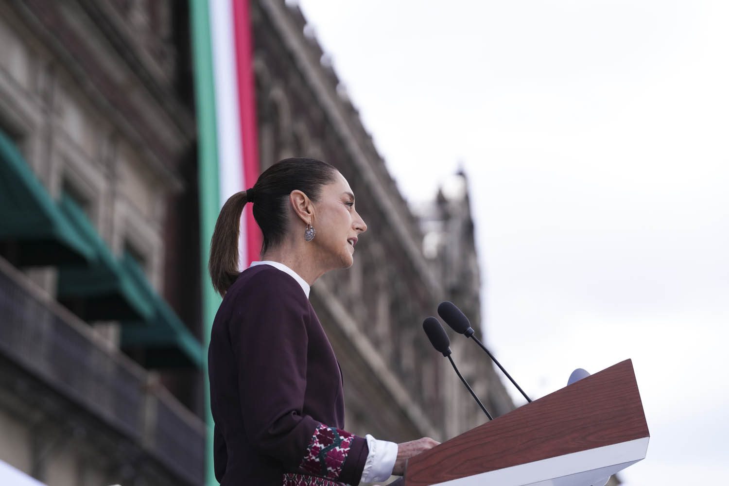 Cuauhtémoc, Ciudad de México. 16 de septiembre 2025. La presidenta constitucional de los Estados Unidos Mexicanos, la Doctora Claudia Sheinbaum Pardo  preside el Desfile Cívico Militar. Foto: /Presidencia