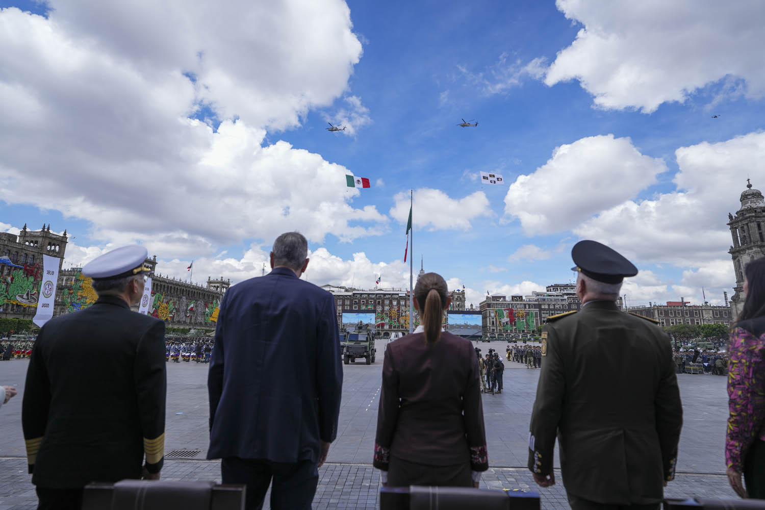 Cuauhtémoc, Ciudad de México. 16 de septiembre 2025. La presidenta constitucional de los Estados Unidos Mexicanos, la Doctora Claudia Sheinbaum Pardo  preside el Desfile Cívico Militar. Foto: /Presidencia