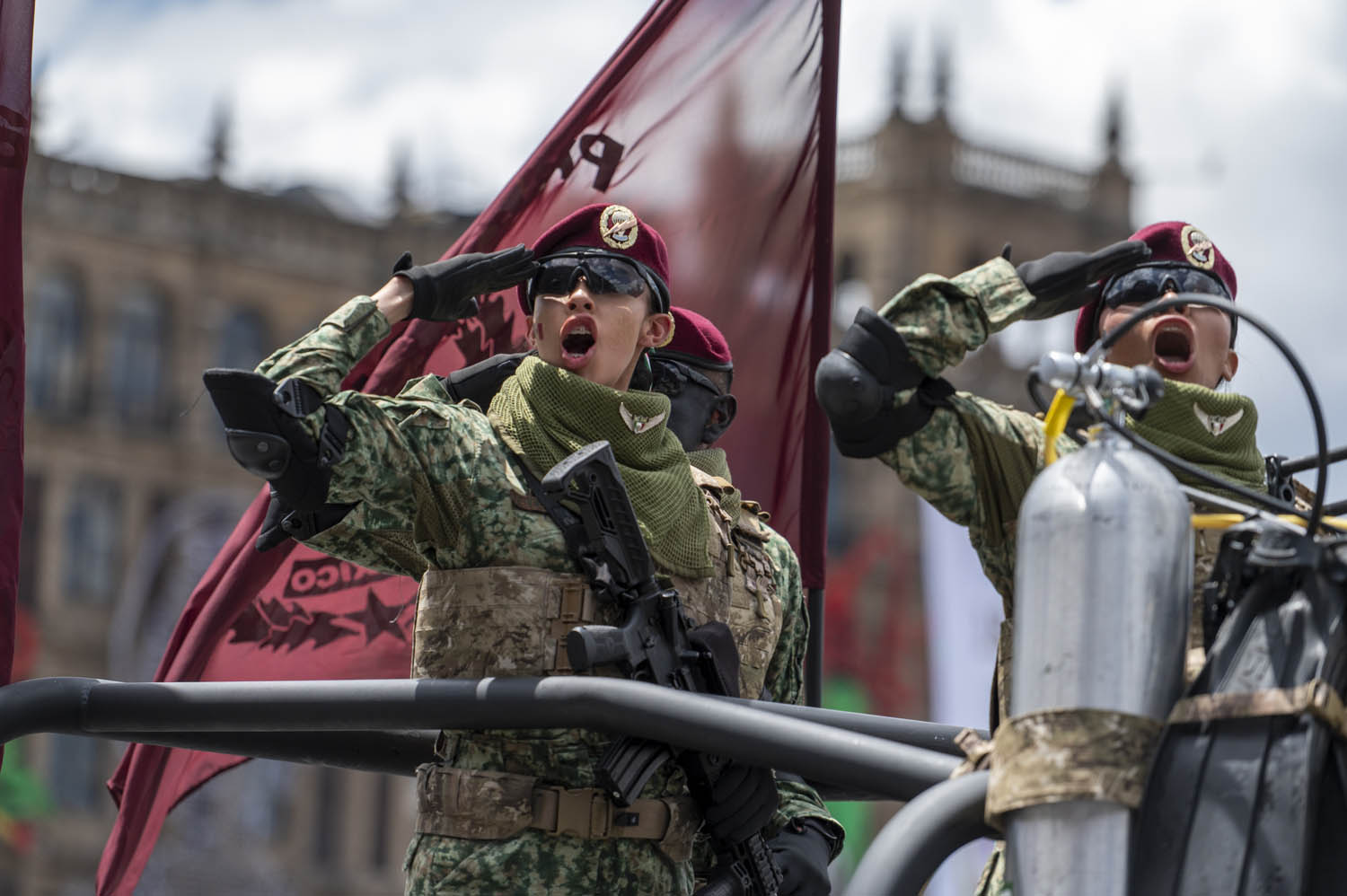 Cuauhtémoc, Ciudad de México. 16 de septiembre 2025. La presidenta constitucional de los Estados Unidos Mexicanos, la Doctora Claudia Sheinbaum Pardo  preside el Desfile Cívico Militar. Foto: /Presidencia