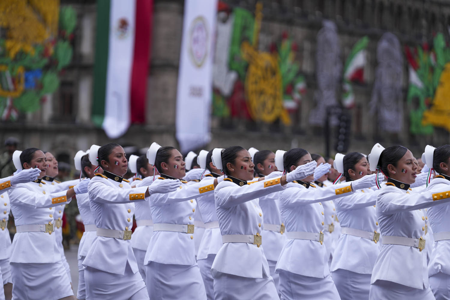 Cuauhtémoc, Ciudad de México. 16 de septiembre 2025. La presidenta constitucional de los Estados Unidos Mexicanos, la Doctora Claudia Sheinbaum Pardo  preside el Desfile Cívico Militar. Foto: /Presidencia