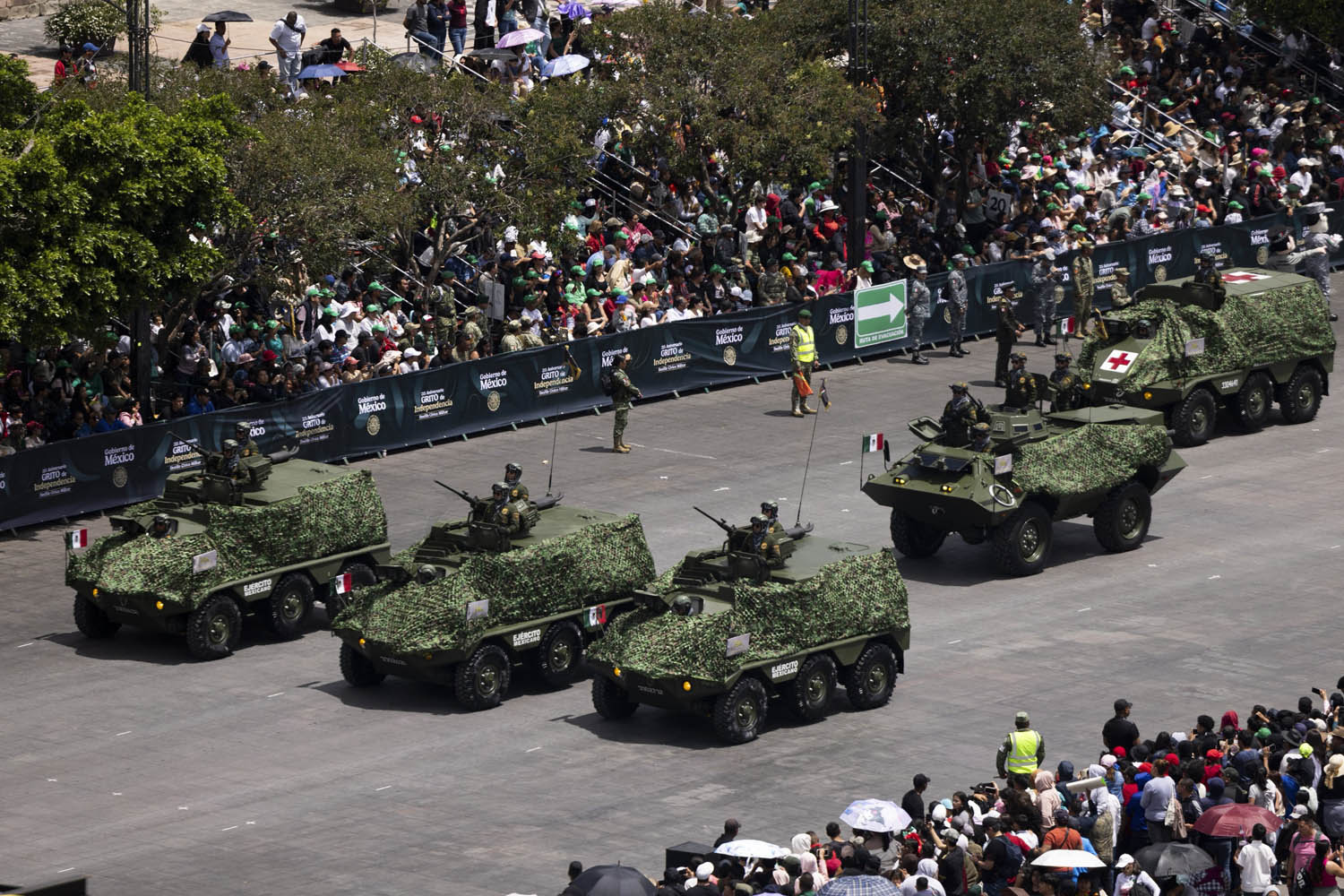 Cuauhtémoc, Ciudad de México. 16 de septiembre 2025. La presidenta constitucional de los Estados Unidos Mexicanos, la Doctora Claudia Sheinbaum Pardo  preside el Desfile Cívico Militar. Foto: /Presidencia