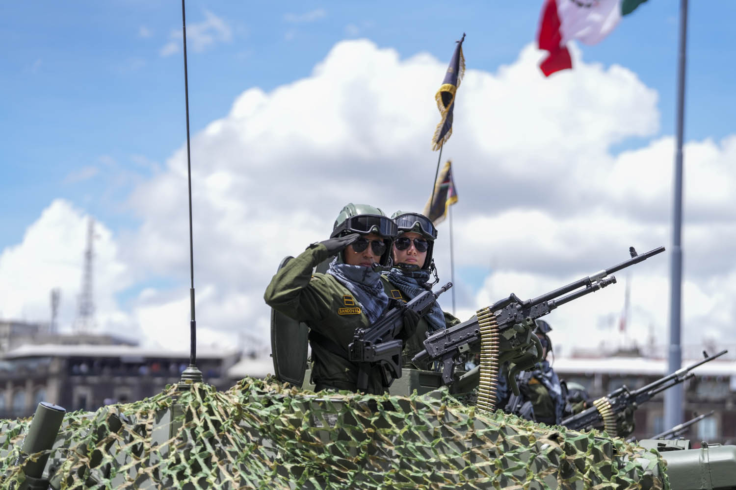Cuauhtémoc, Ciudad de México. 16 de septiembre 2025. La presidenta constitucional de los Estados Unidos Mexicanos, la Doctora Claudia Sheinbaum Pardo  preside el Desfile Cívico Militar. Foto: /Presidencia