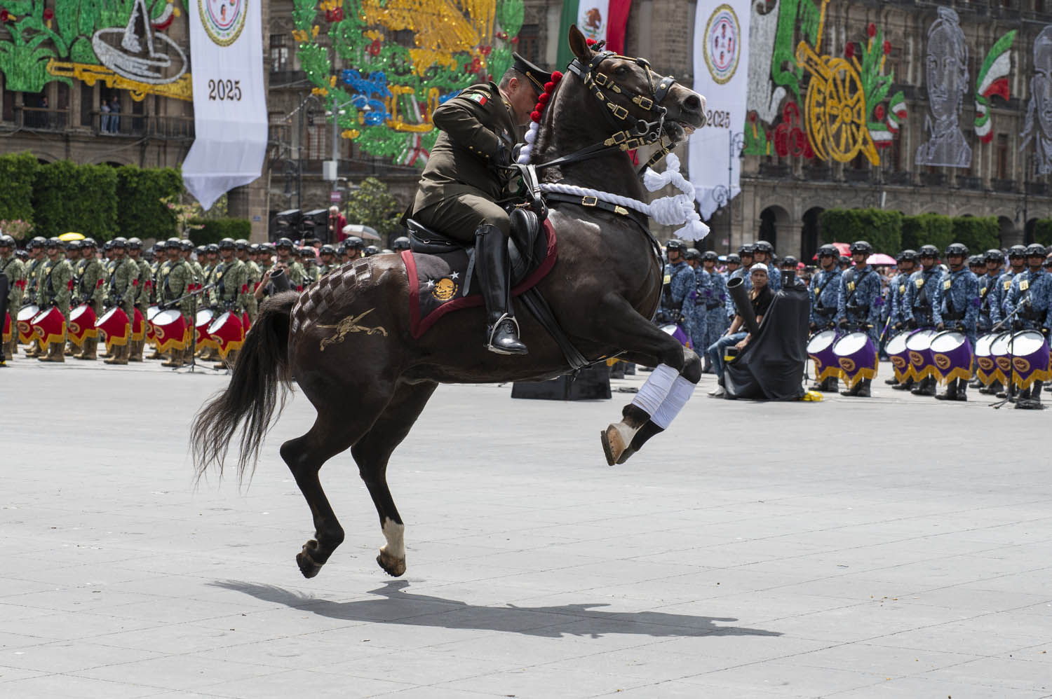 Cuauhtémoc, Ciudad de México. 16 de septiembre 2025. La presidenta constitucional de los Estados Unidos Mexicanos, la Doctora Claudia Sheinbaum Pardo  preside el Desfile Cívico Militar. Foto: /Presidencia
