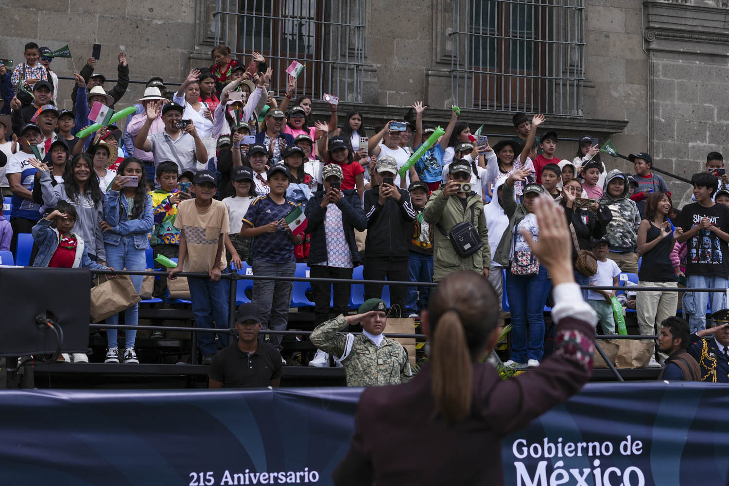 Cuauhtémoc, Ciudad de México. 16 de septiembre 2025. La presidenta constitucional de los Estados Unidos Mexicanos, la Doctora Claudia Sheinbaum Pardo  preside el Desfile Cívico Militar. Foto: /Presidencia