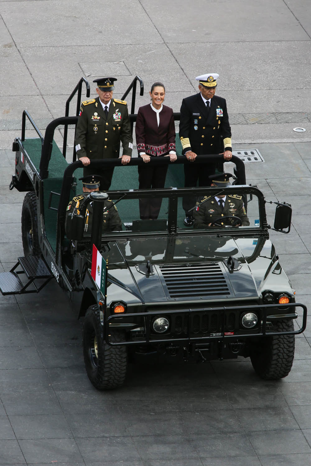 Cuauhtémoc, Ciudad de México. 16 de septiembre 2025. La presidenta constitucional de los Estados Unidos Mexicanos, la Doctora Claudia Sheinbaum Pardo  preside el Desfile Cívico Militar. Foto: /Presidencia