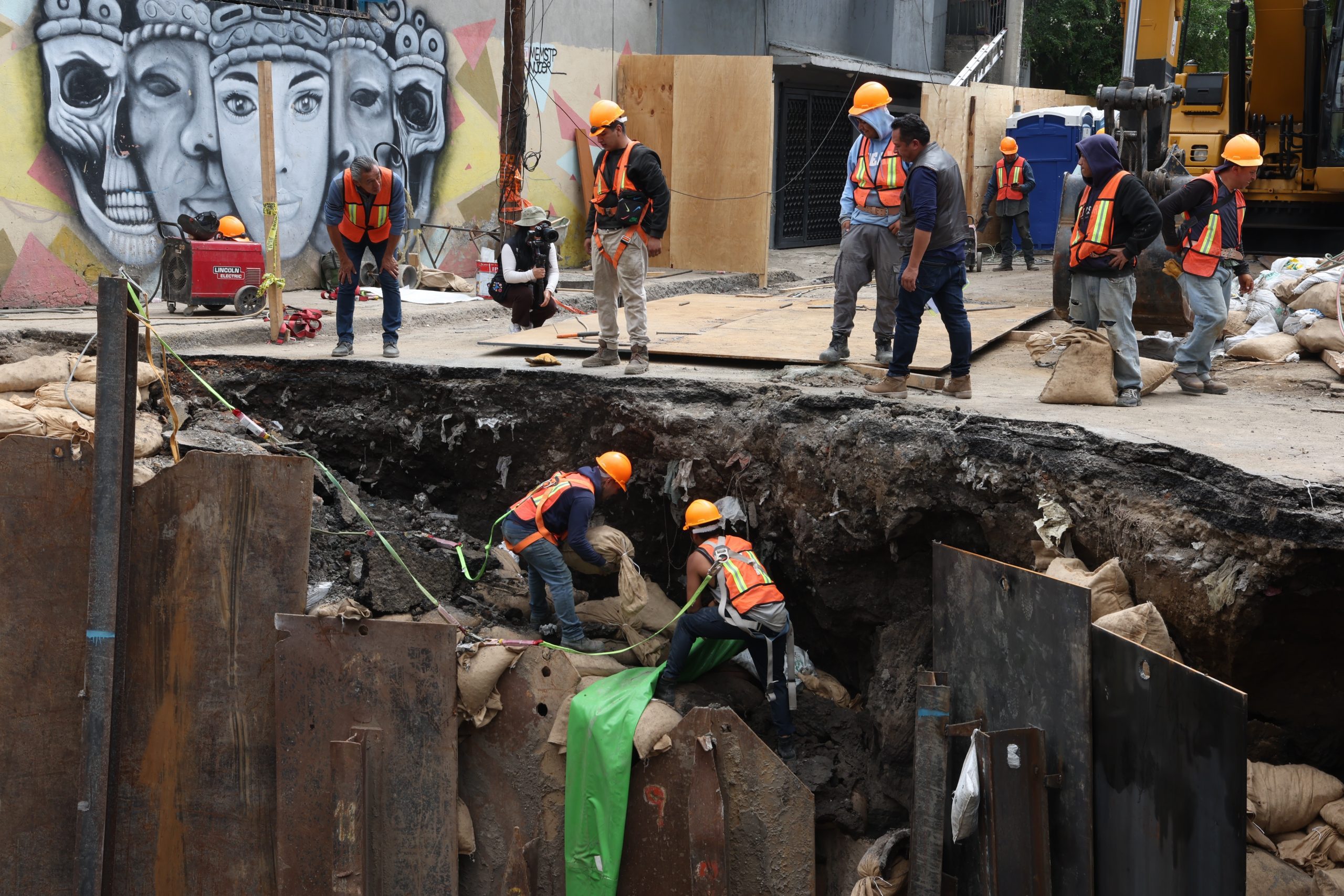 Avances de la obra del Socavón en la Colonia Renovación, Iztapalapa. Fotografía: La Isabel.