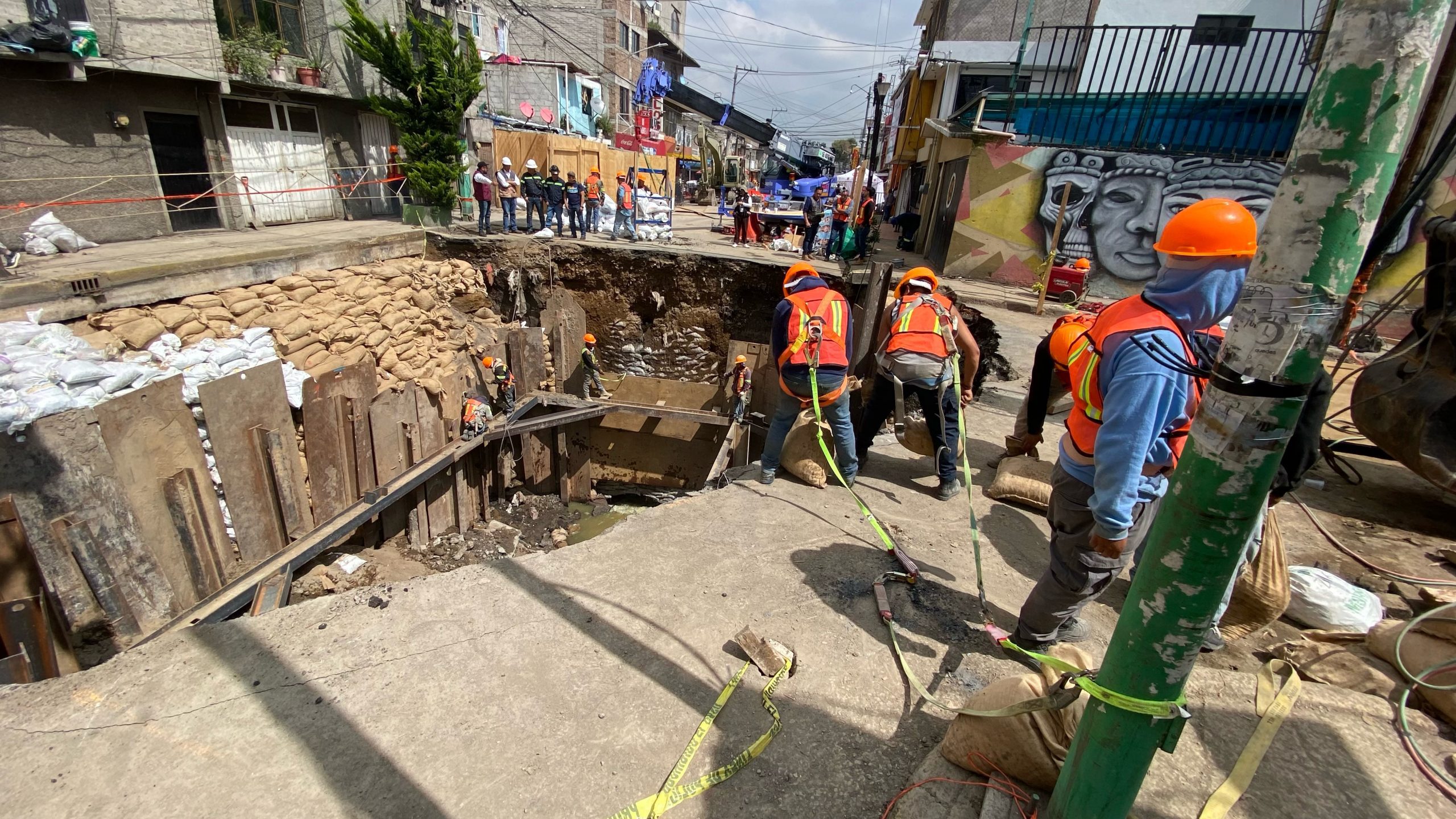 Avances de la obra del Socavón en la Colonia Renovación, Iztapalapa. Fotografía: La Isabel.
