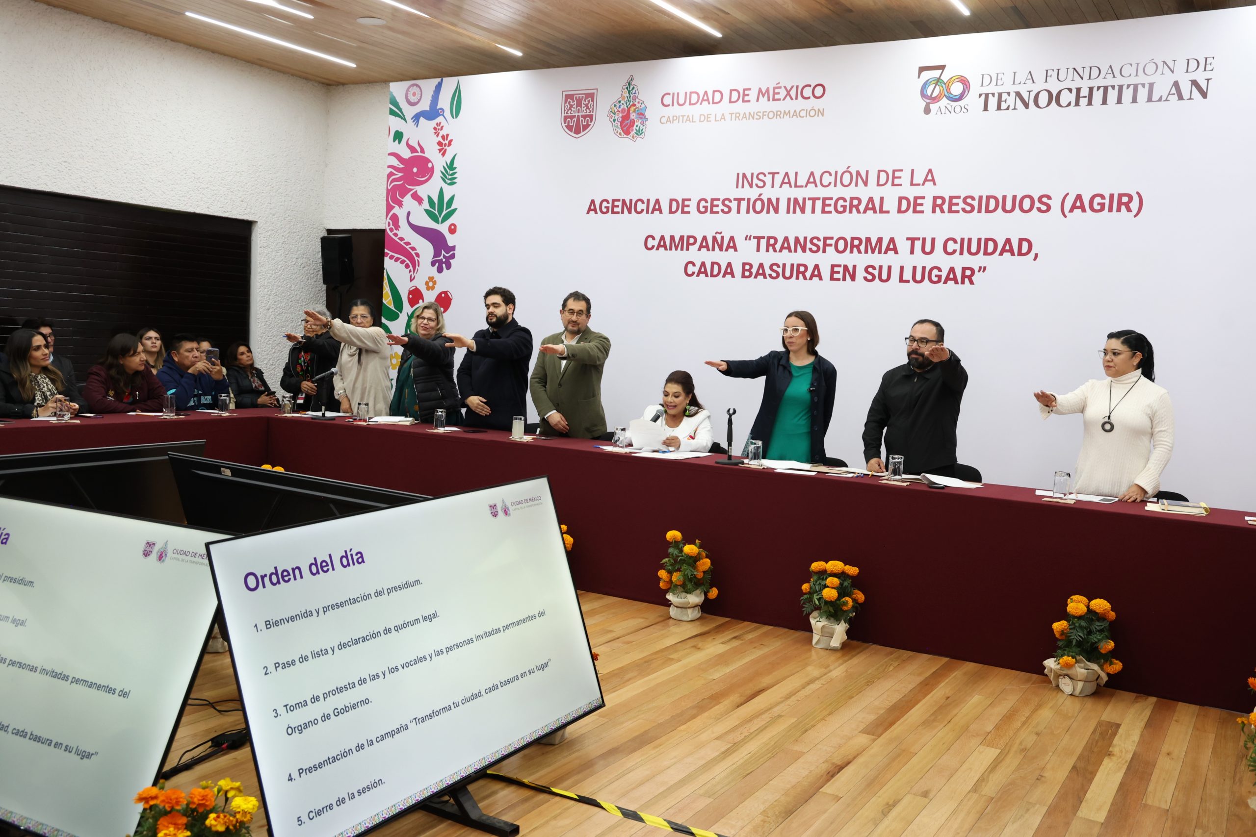 Instalación del Órgano de Gobierno de la Agencia de Gestión Integral de Residuos y campaña “Transforma tu Ciudad, cada basura en su lugar”. Fotografía: La Isabel.