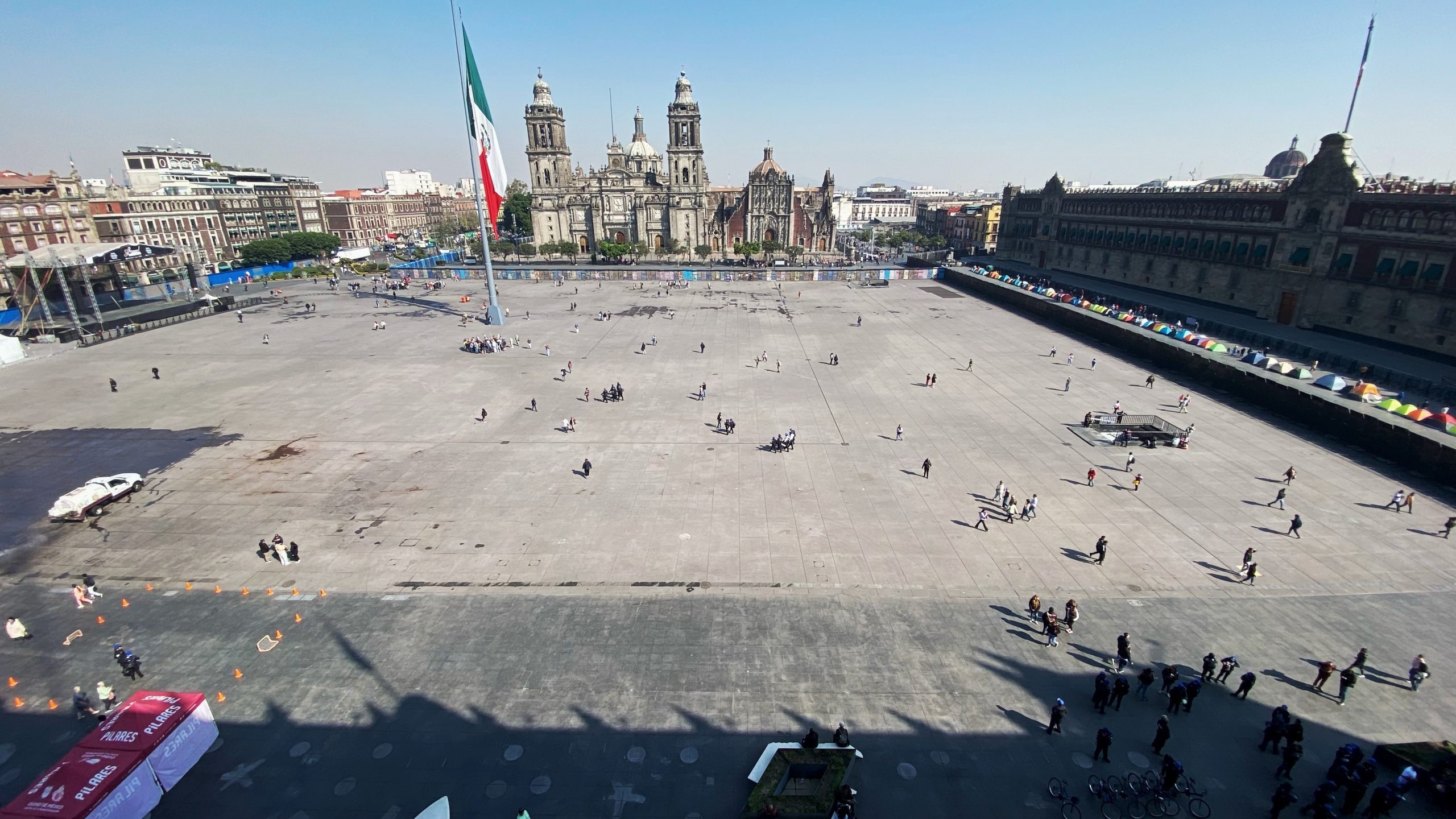 Cercado el Centro Histórico previo a la Marcha Generación Z el próximo 15 de Noviembre. Fotografía: La Isabel.