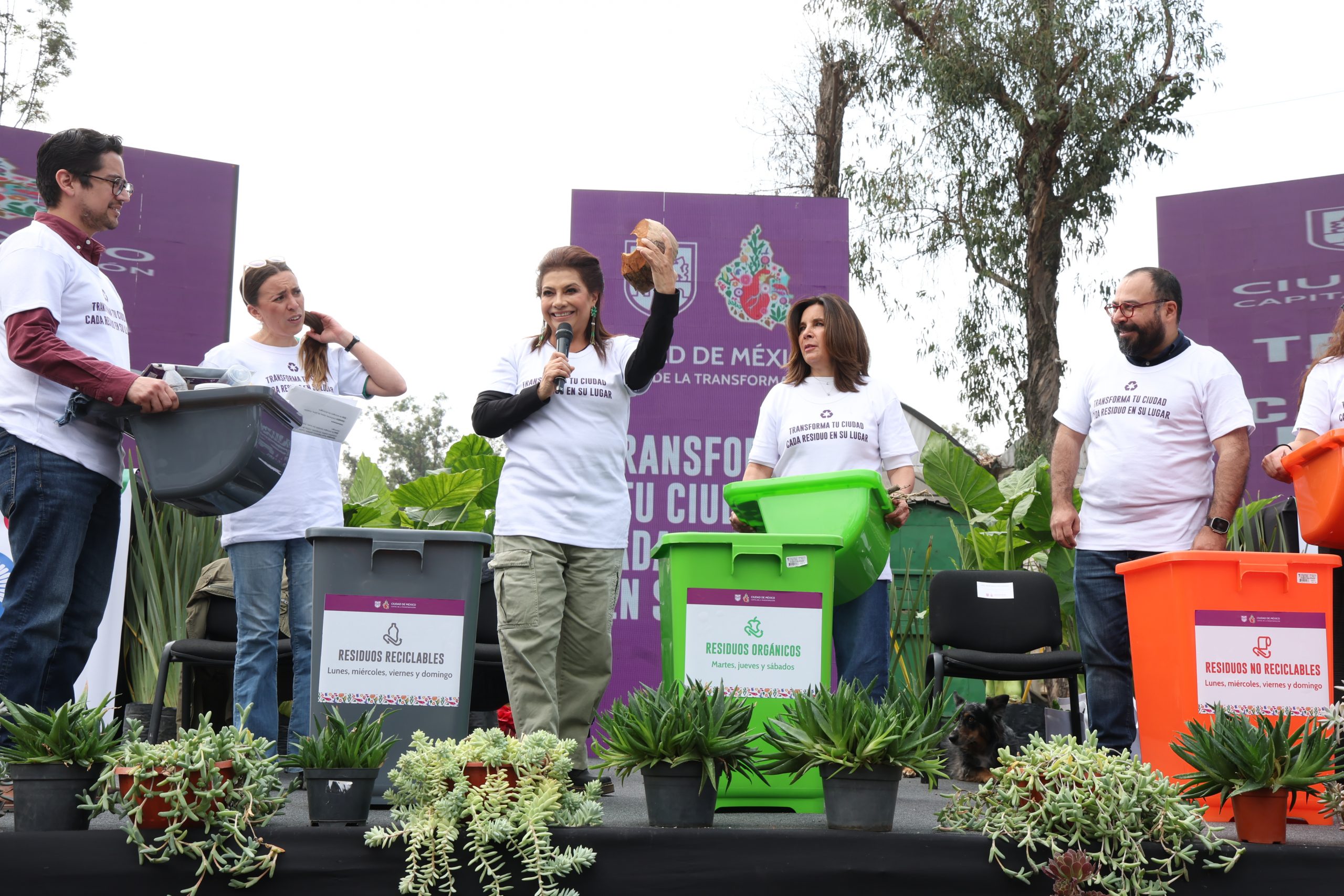 Presenta Clara Brugada Campaña: “Transforma tu Ciudad, cada residuo en su lugar”. Fotografía: La Isabel.