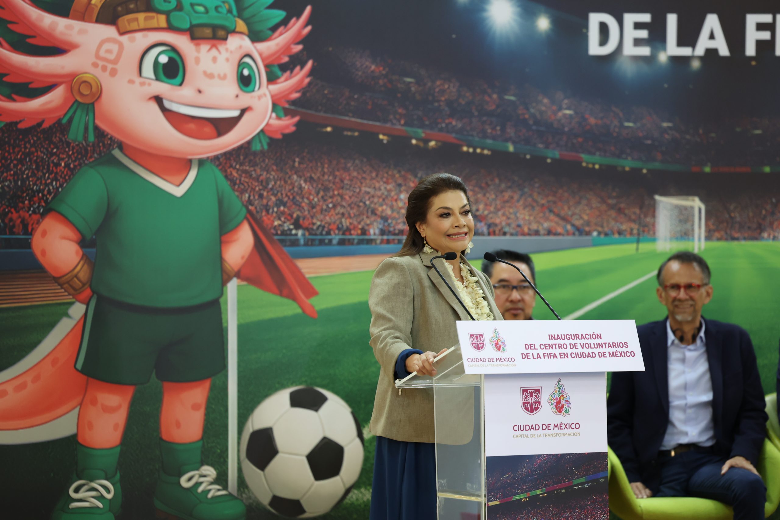 Inauguración del Centro de Voluntariado de la FIFA CDMX rumbo a la Copa Mundial de Futbol 2026. Fotografía: La Isabel.