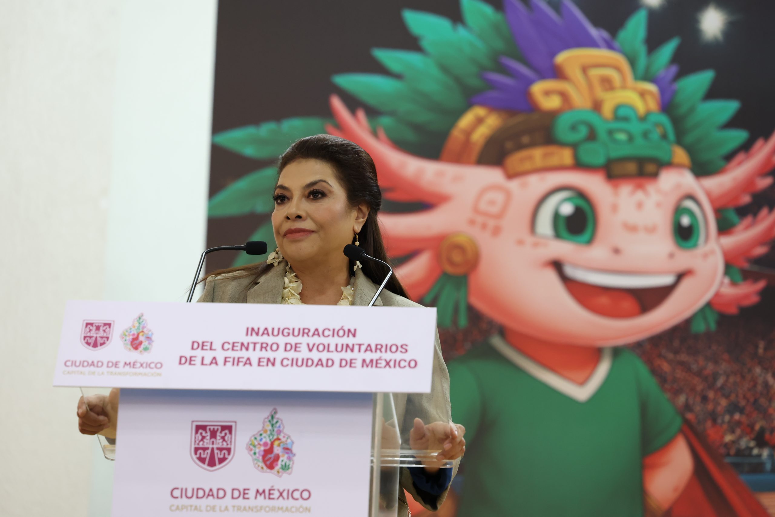 Inauguración del Centro de Voluntariado de la FIFA CDMX rumbo a la Copa Mundial de Futbol 2026. Fotografía: La Isabel.