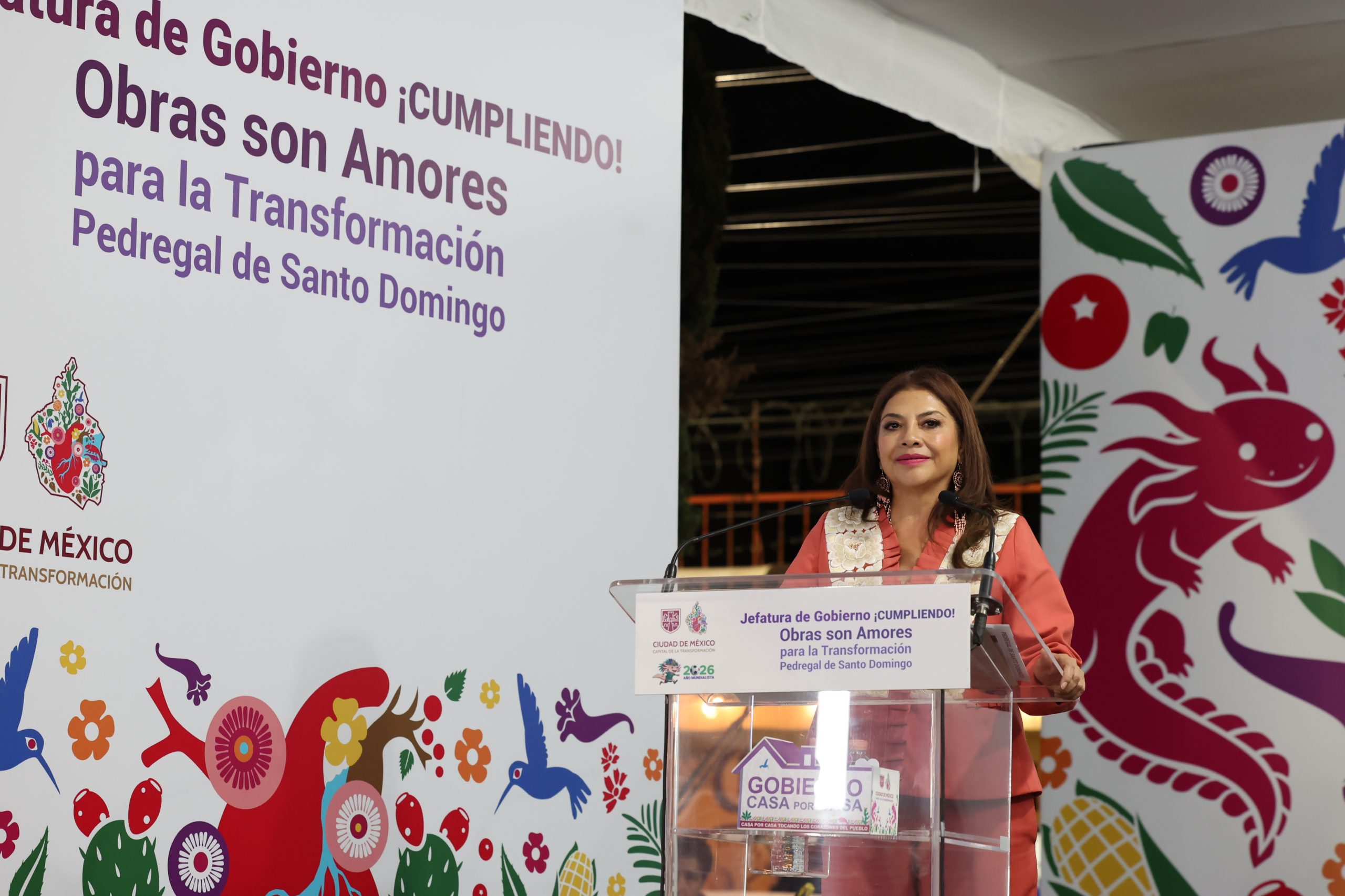 Gobierno Casa por Casa en Pedregal de Santo Domingo, alcaldía Coyoacán. Fotografía: La Isabel.