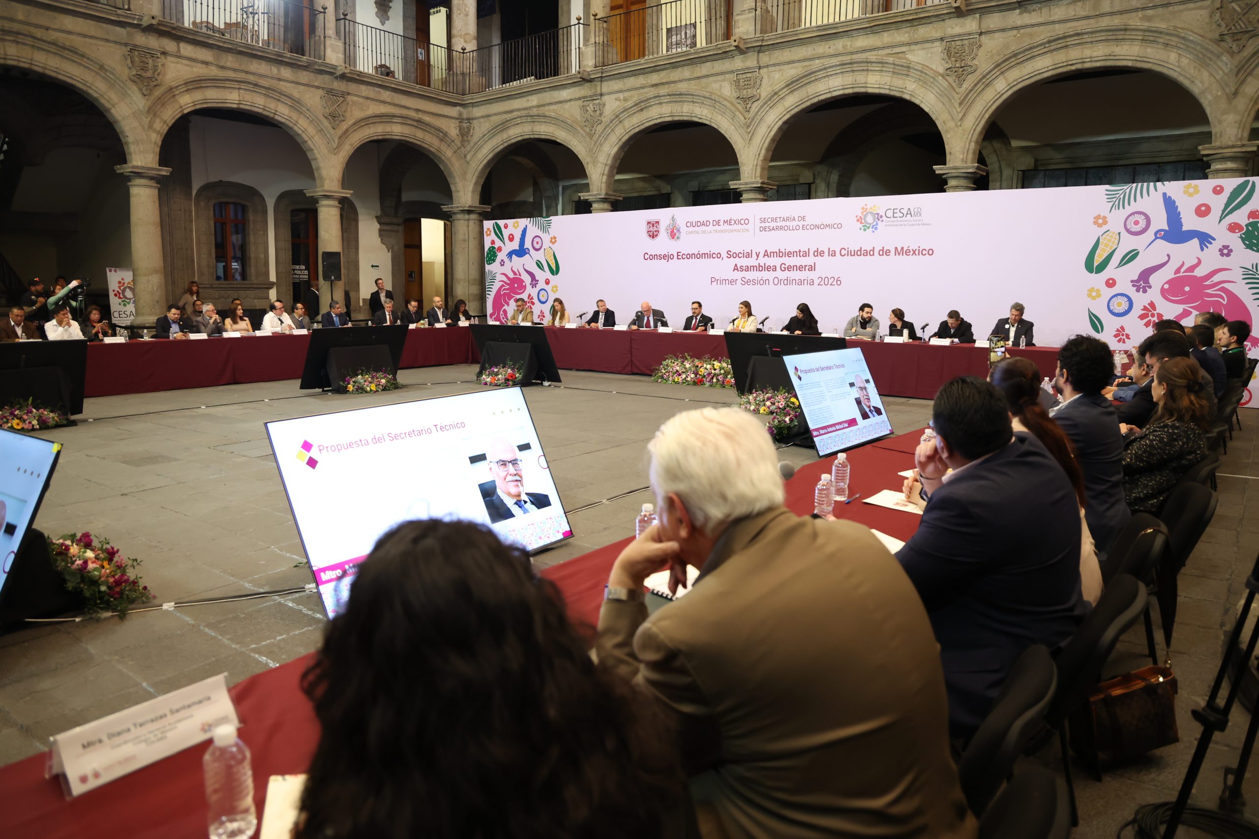 La Jefa de Gobierno, Clara Brugada Molina, presidió la instalación del Consejo Económico, Social y Ambiental (CESA),: Fotografía: La Isabel.