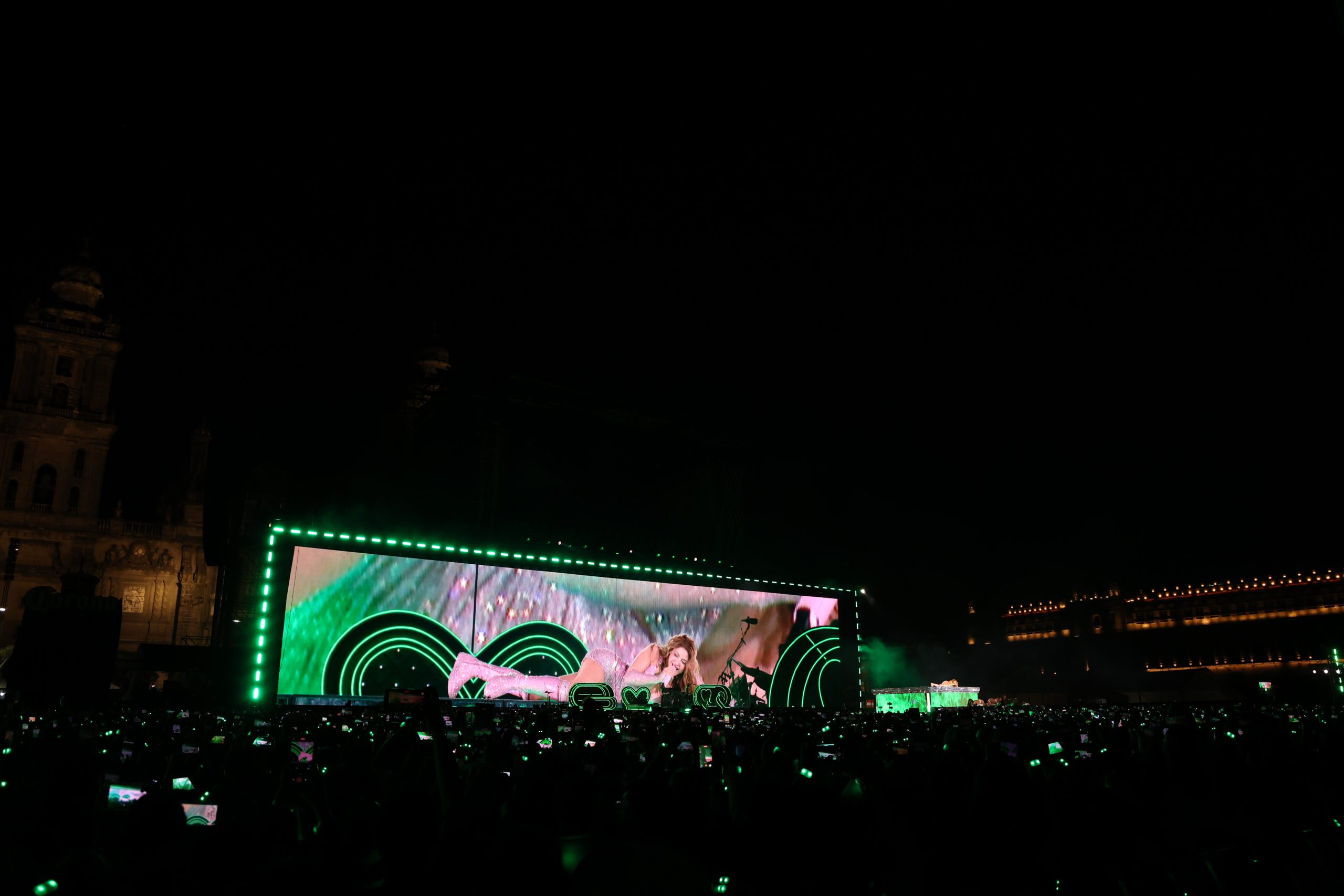 Concierto de Shakira en el Zócalo de la CDMX. Fotografía: La Isabel.